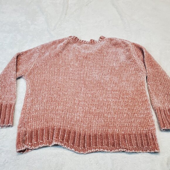 Philosophy Chenille Soft Pink Casual Cottagecore Y2K Pullover Sweater Women M - Picture 5 of 8